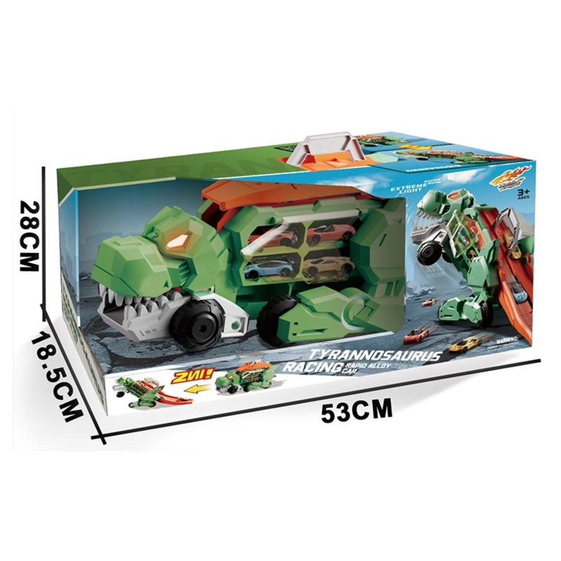 JUGUETE CAMION DINOSAURIO 2 EN 1 LANZADOR 15PZAS SONIDOS INFANTIL - 5