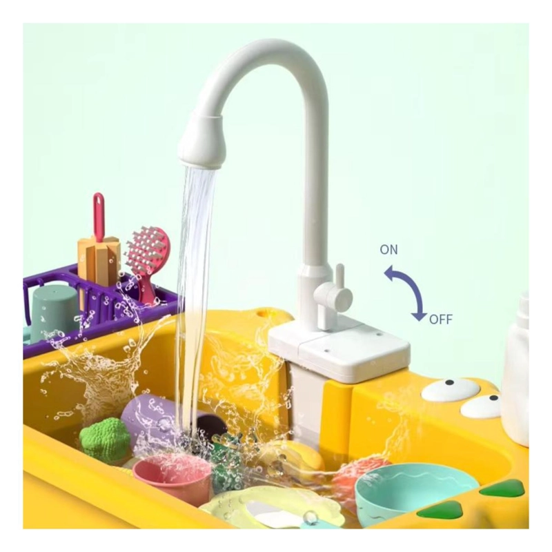 JUGUETE LAVAVAJILLAS 20PZAS INTERACTIVO ACCSORIOS AMARILLO INFANTIL - 2