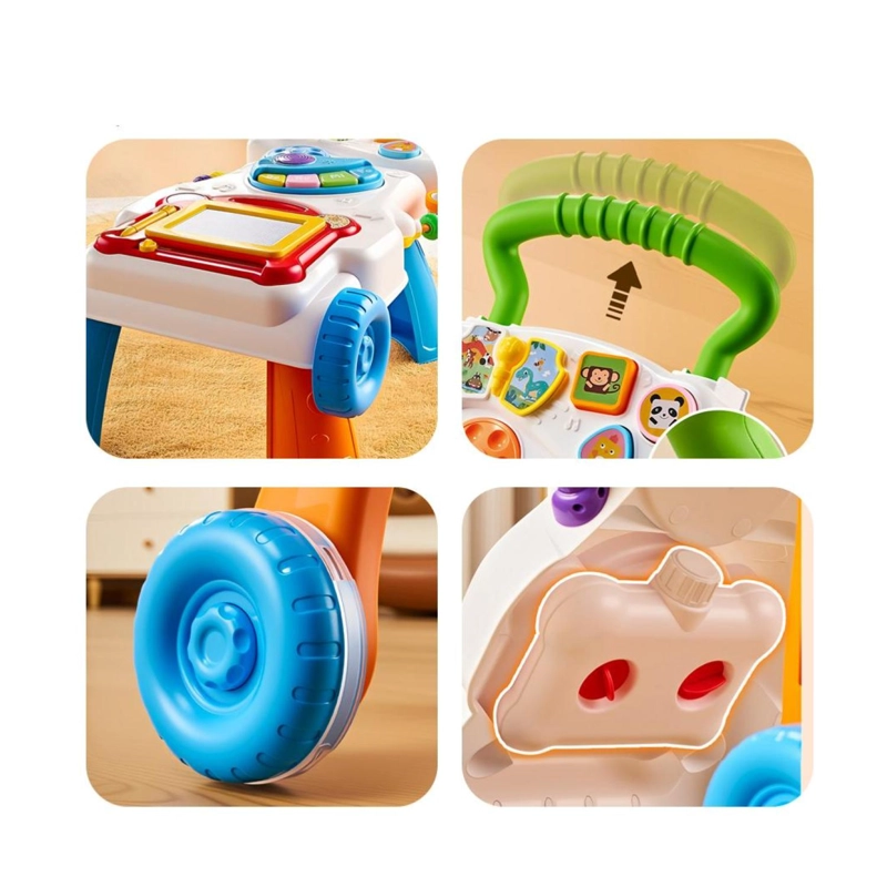 JUGUETE ANDADOR DIDACTICO 2 EN 1 MESA DE JUEGOS SONIDOS INFANTIL - 2