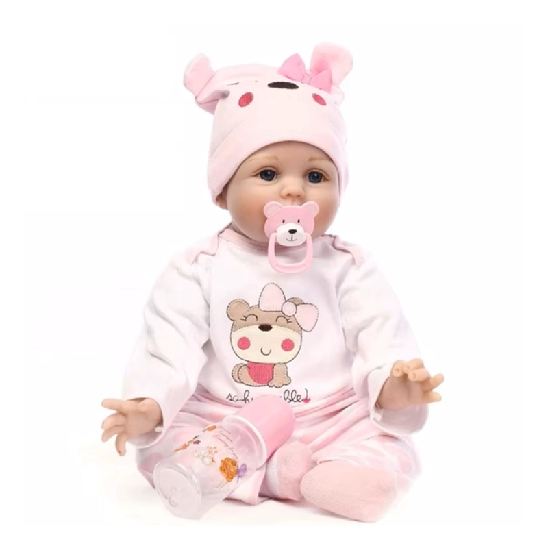 JUGUETE MUÑECA BEBE REBORN REALISTA 55CM CON ACCESORIOS INFANTIL - 1