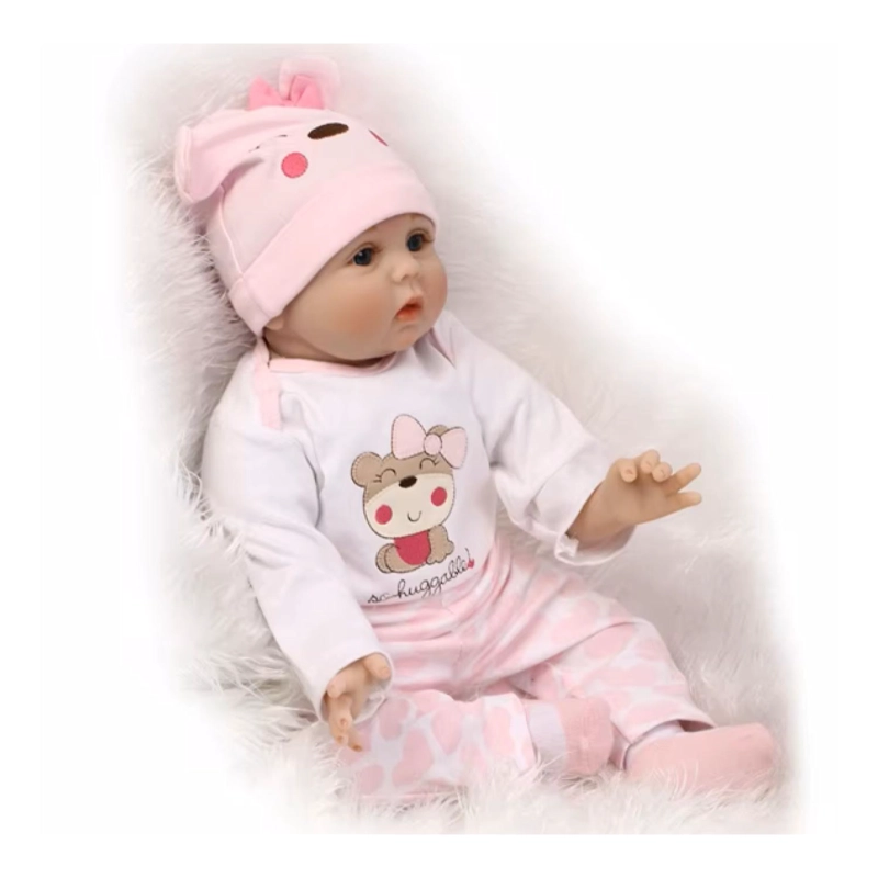JUGUETE MUÑECA BEBE REBORN REALISTA 55CM CON ACCESORIOS INFANTIL - 2