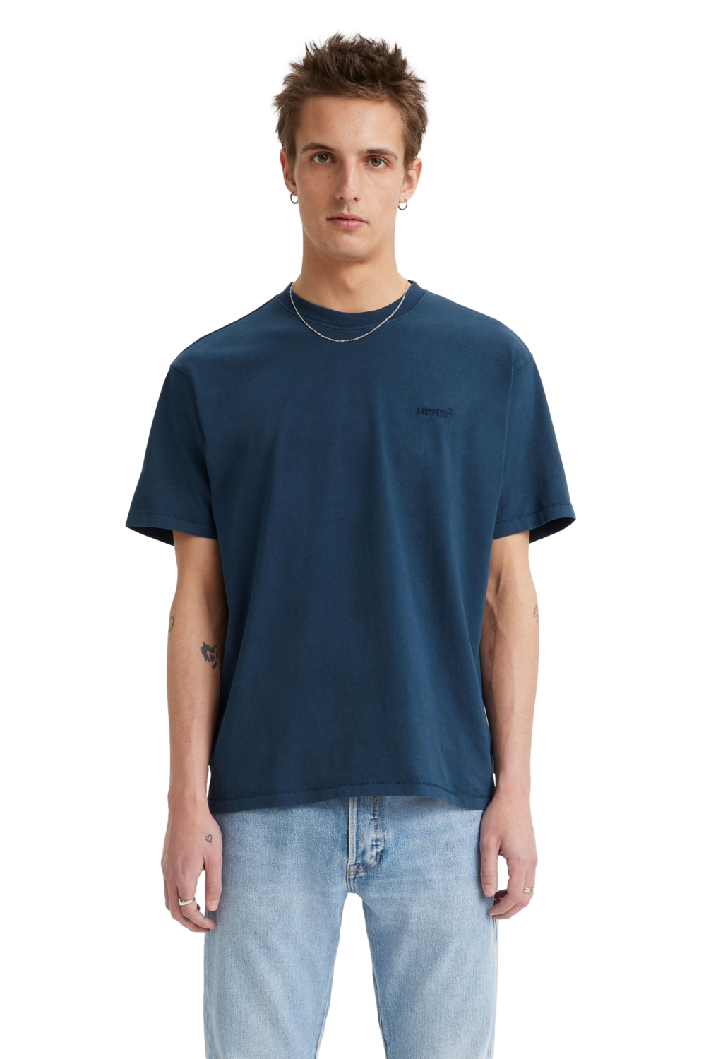POLERA HOMBRE MANGA CORTA RED TAB AZUL LEVIS A0637-0058 - 1