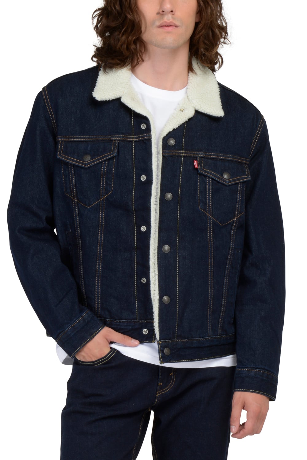 CHAQUETA HOMBRE REGULAR SHERPA AZUL OSCURO LEVIS 16365-0075 - 1