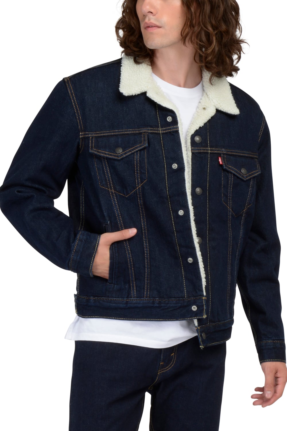 CHAQUETA HOMBRE REGULAR SHERPA AZUL OSCURO LEVIS 16365-0075 - 4