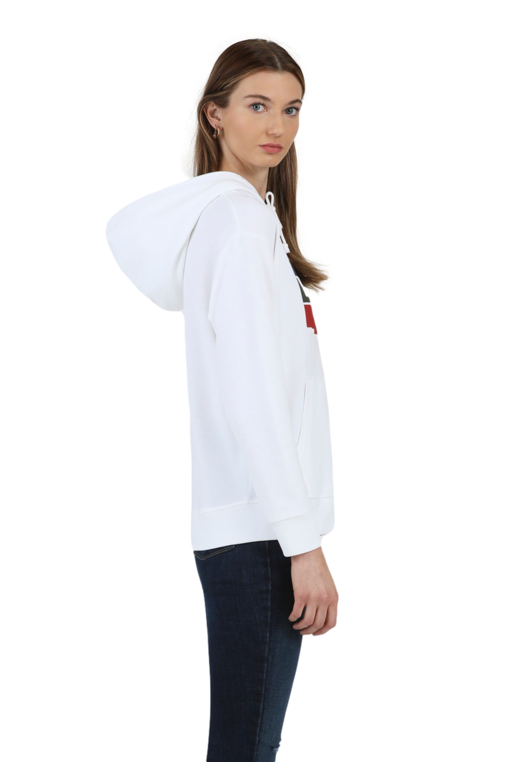 POLERÓN MUJER CON CAPUCHA BLANCO LEVIS 18487-9090 - 2