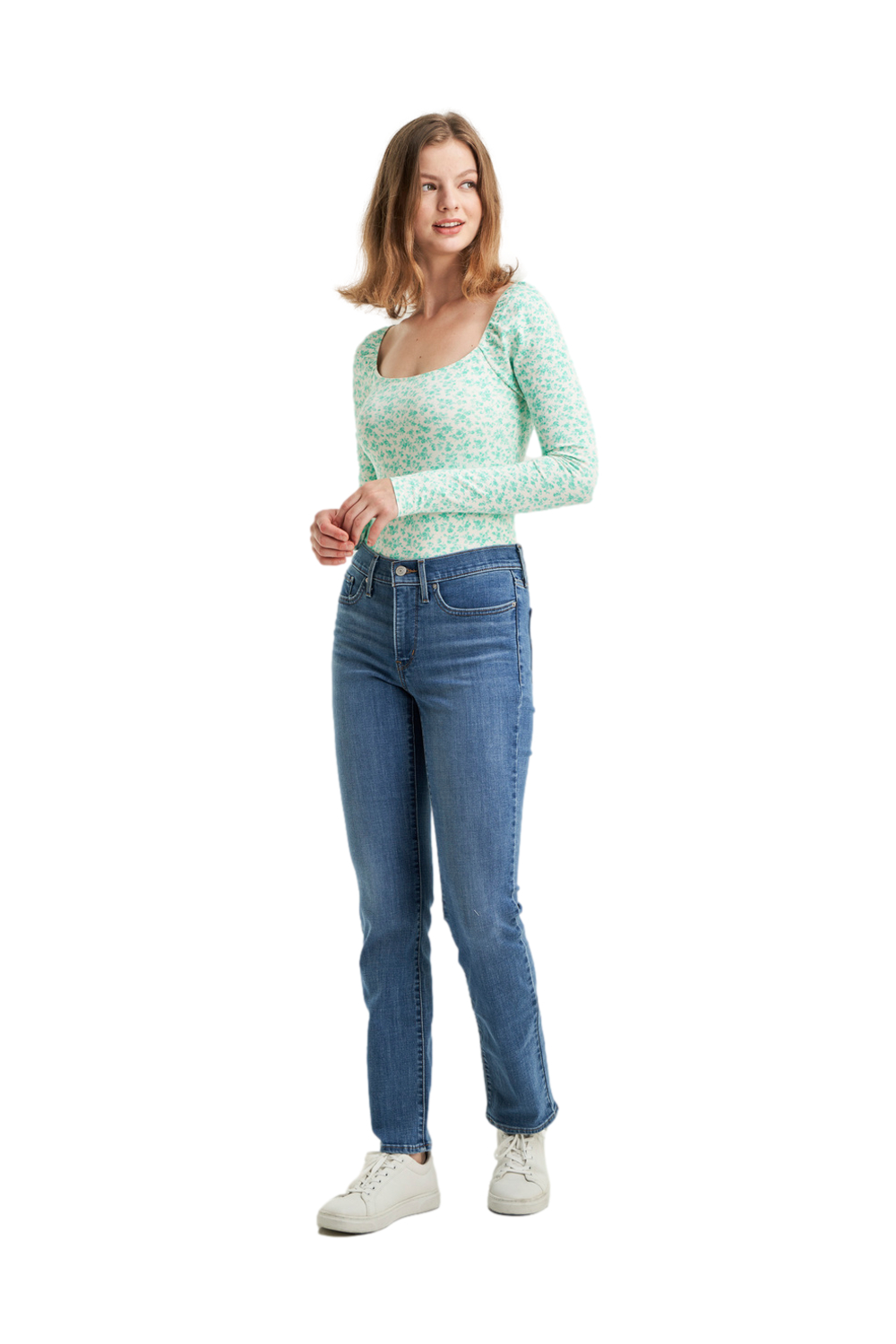 JEANS MUJER 314 SHAPING STRAIGHT AZUL LEVIS 19631-0156 - 4