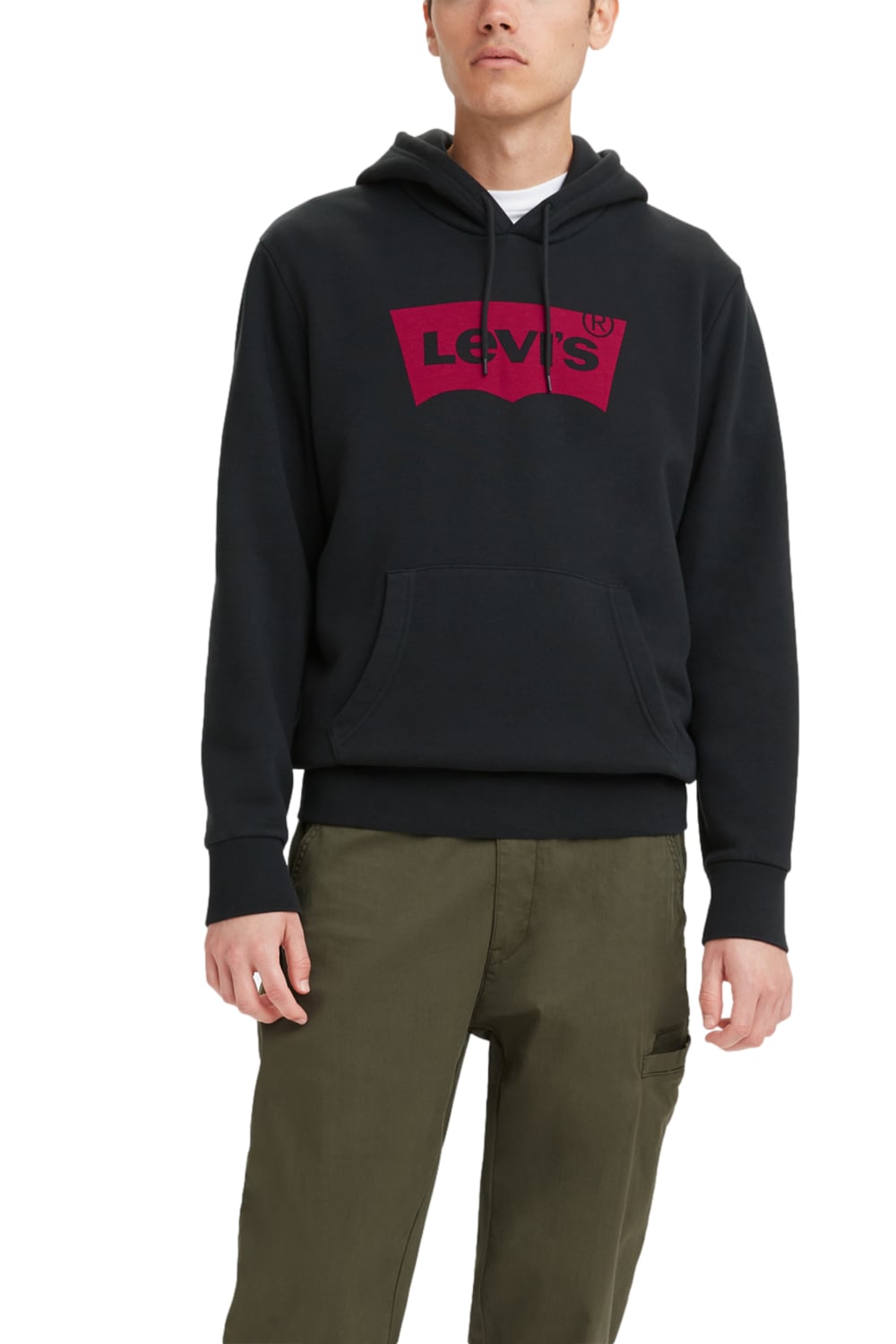 POLERON HOMBRE REGULAR FIT LISO LOGO NEGRO LEVIS 38797-0003 - 1