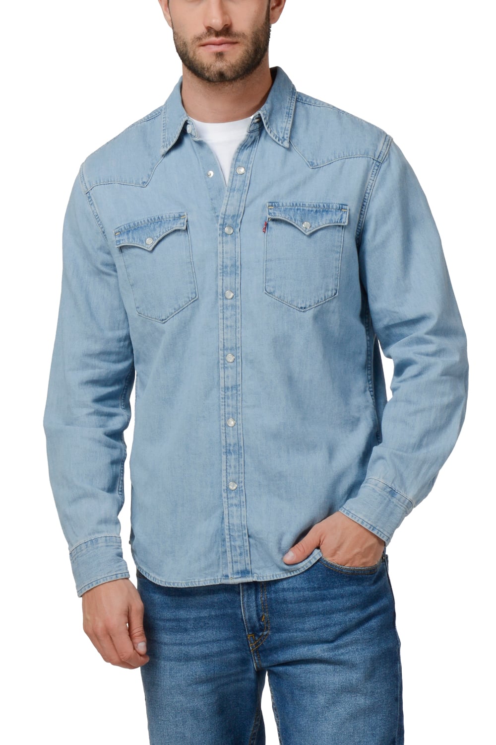 CAMISA HOMBRE REGULAR FIT JEAN CLASSIC WESTERN AZUL LEVIS 85745-0074 - 1