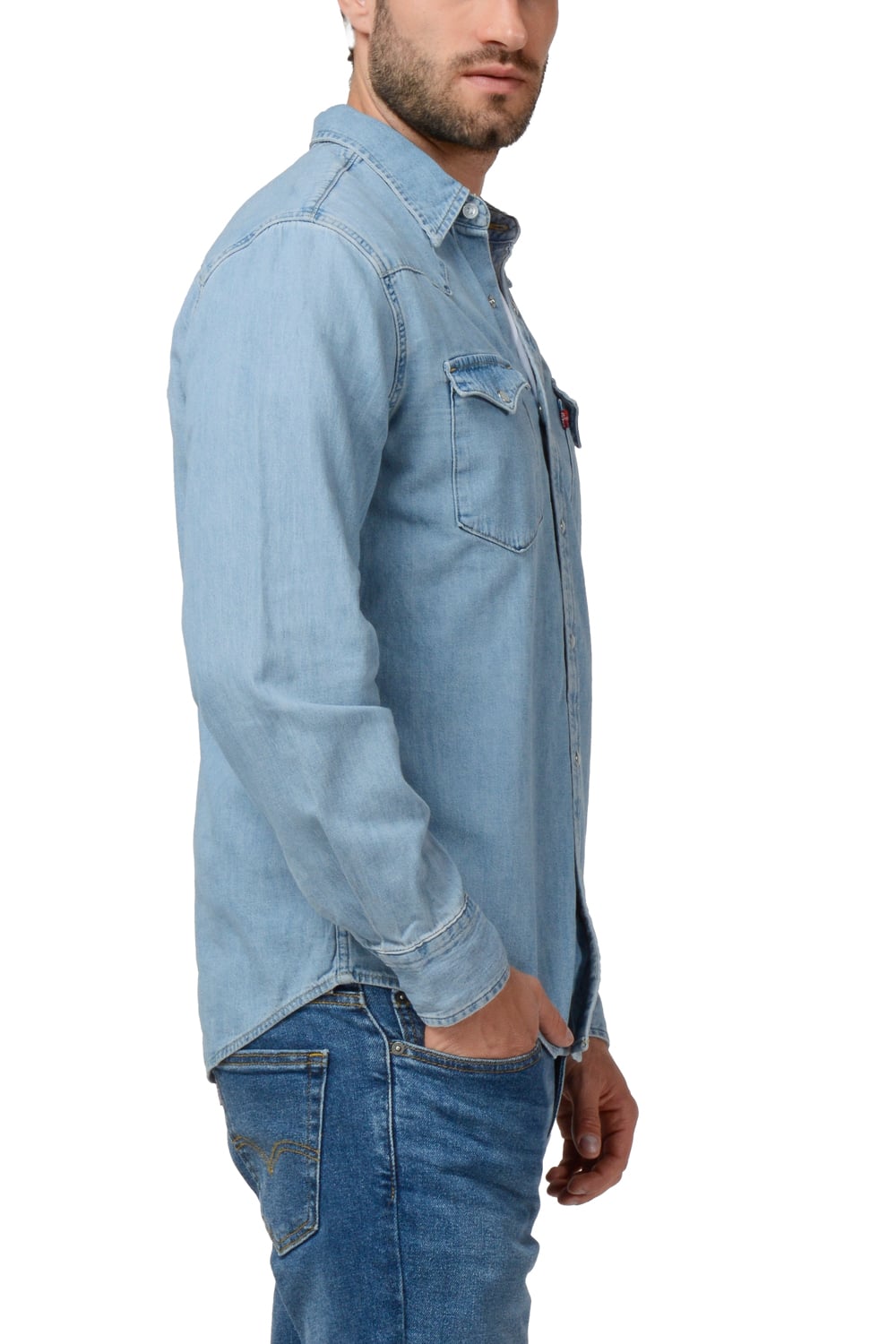 CAMISA HOMBRE REGULAR FIT JEAN CLASSIC WESTERN AZUL LEVIS 85745-0074 - 2