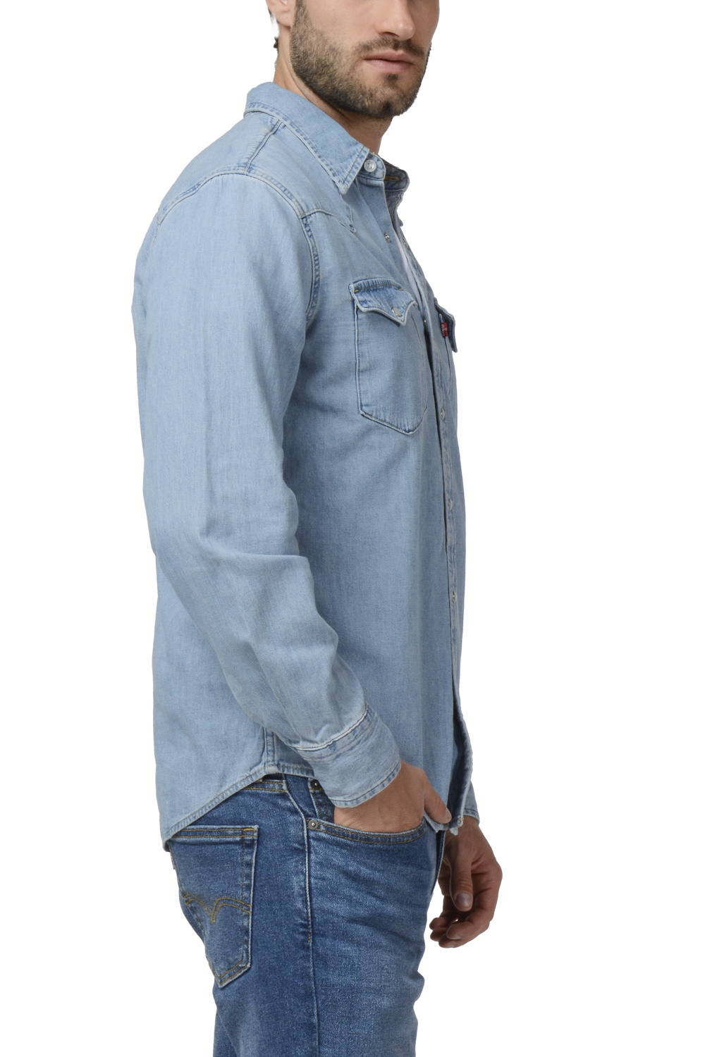 CAMISA HOMBRE REGULAR FIT JEAN CLASSIC WESTERN AZUL LEVIS 85745-0074 - 2