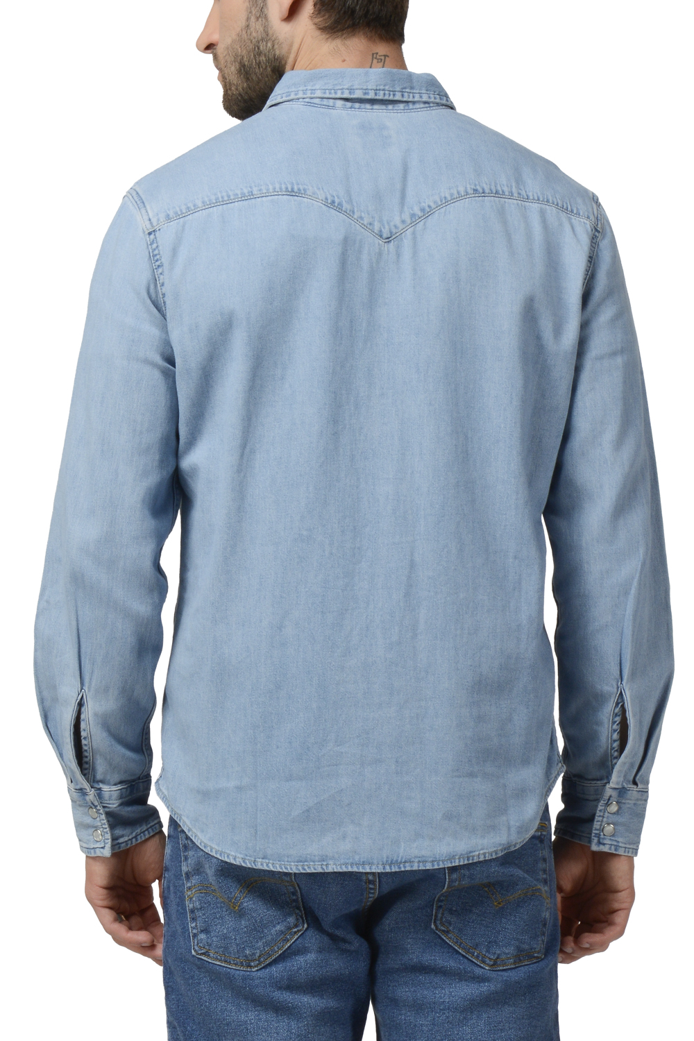 CAMISA HOMBRE REGULAR FIT JEAN CLASSIC WESTERN AZUL LEVIS 85745-0074 - 3