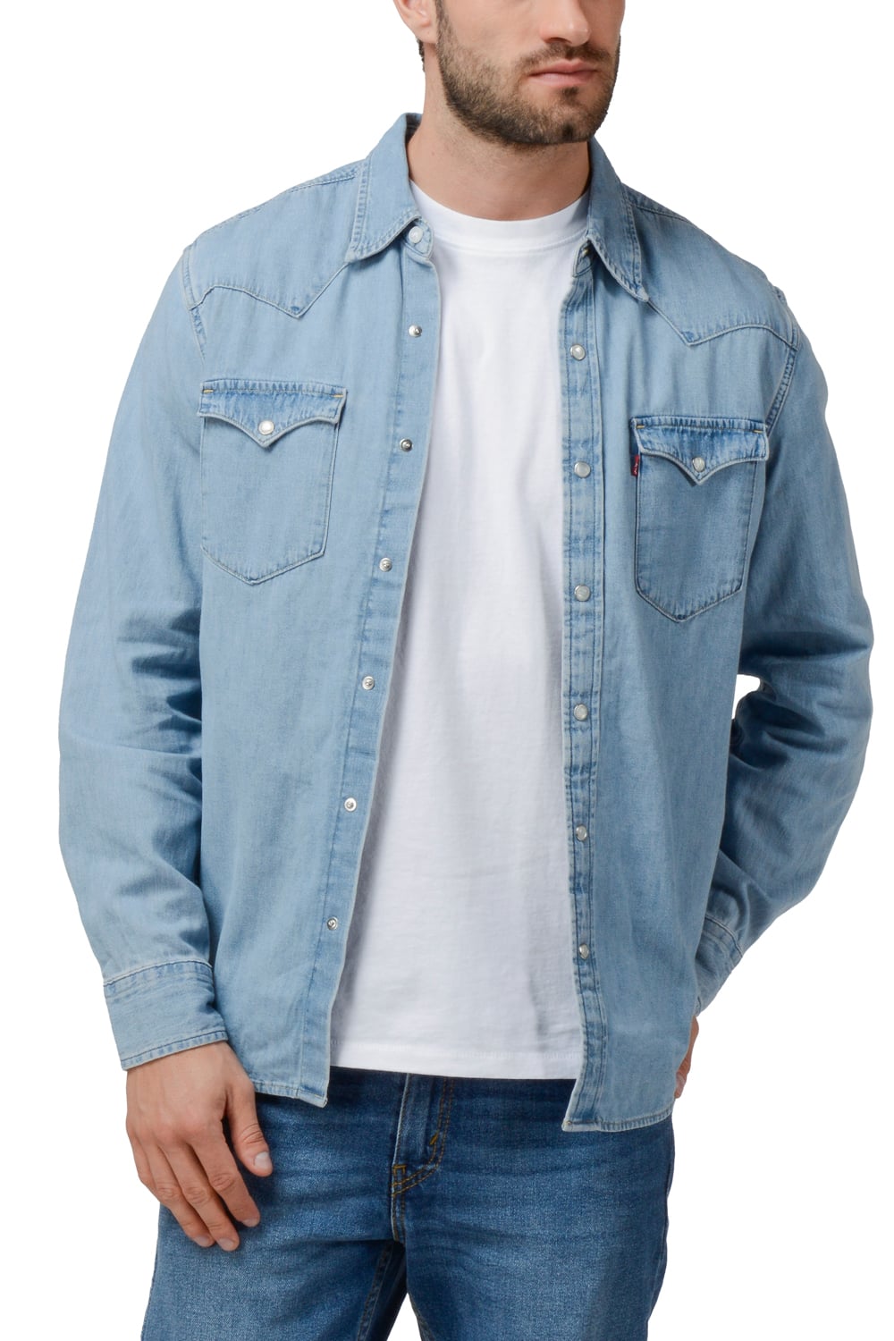 CAMISA HOMBRE REGULAR FIT JEAN CLASSIC WESTERN AZUL LEVIS 85745-0074 - 4