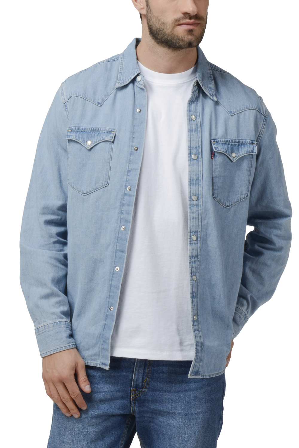 CAMISA HOMBRE REGULAR FIT JEAN CLASSIC WESTERN AZUL LEVIS 85745-0074 - 4