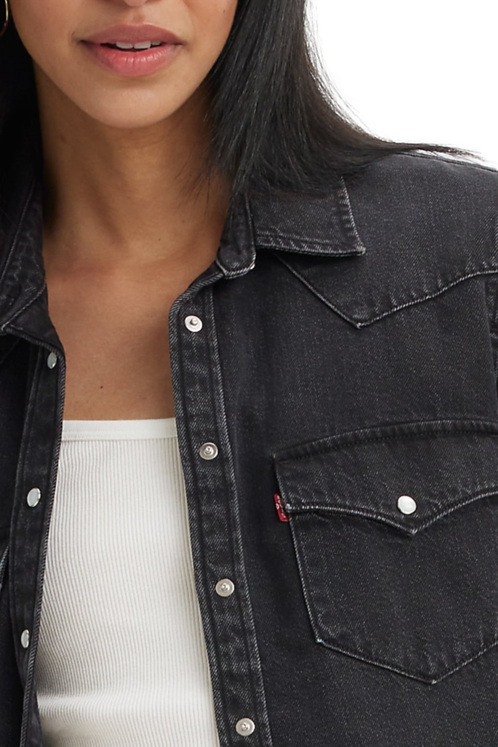 CAMISA MUJER REGULAR FIT THE ULTIMATE WESTERN NEGRO LEVIS 86832-0031 - 3