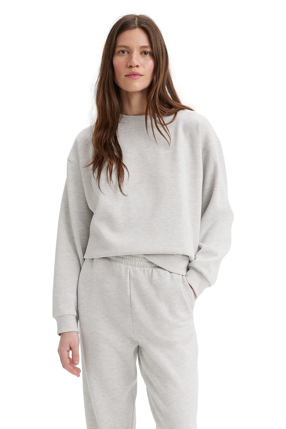 POLERON MUJER REGULAR FIT MINI LOGO GRIS LEVIS A5942-0006 - 1