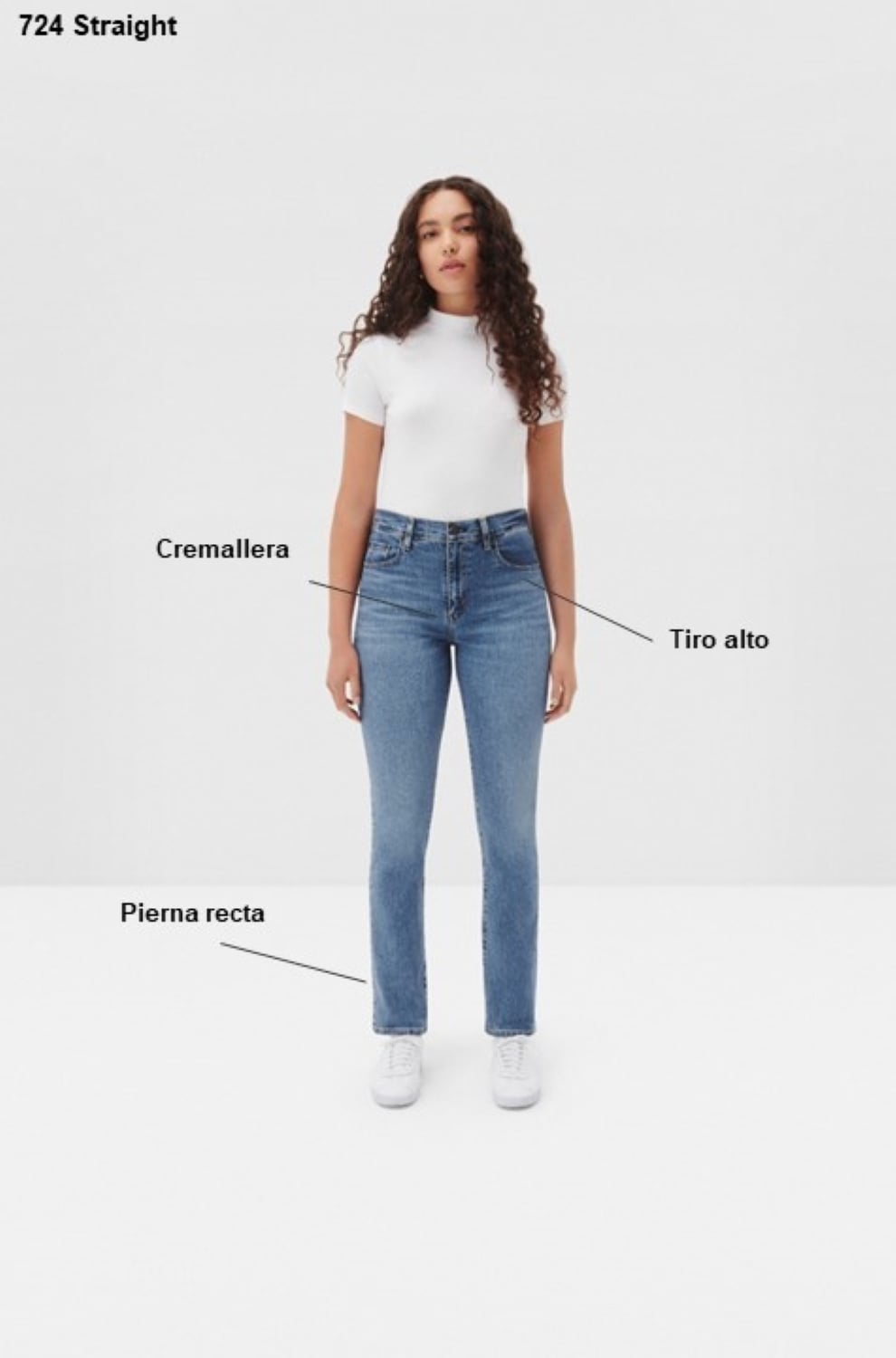 JEANS MUJER 724 HIGH RISE STRAIGHT AZUL LEVIS 18883-0304 - 6