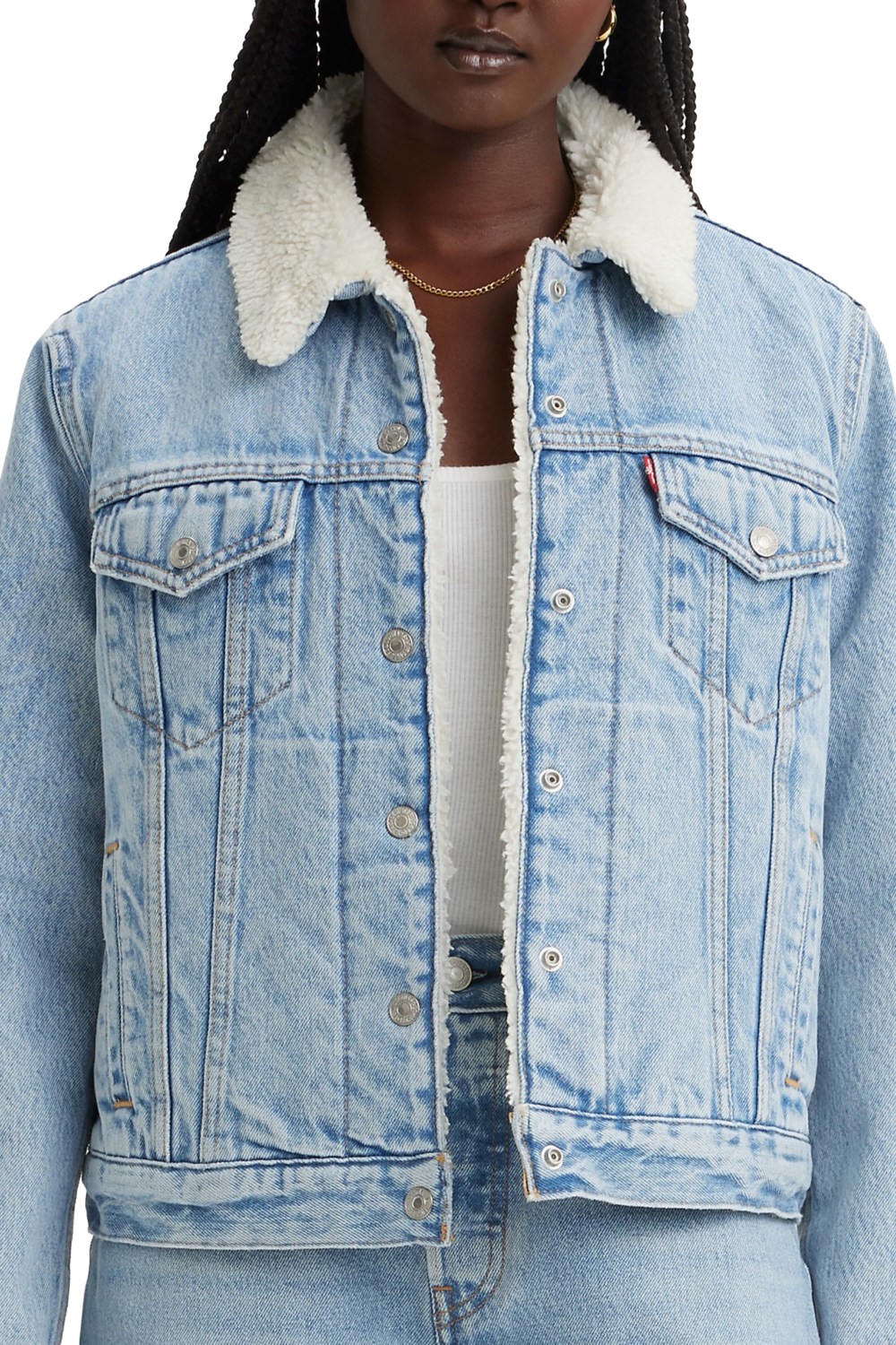CHAQUETA MUJER SHERPA TRUCKER CELESTE LEVIS 36136-0071 - 2