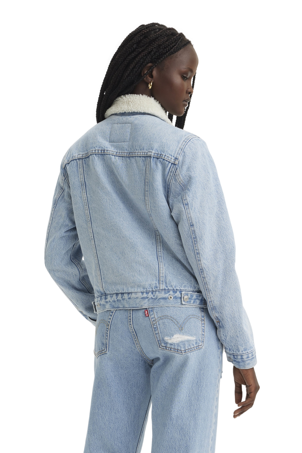 CHAQUETA MUJER SHERPA TRUCKER CELESTE LEVIS 36136-0071 - 3