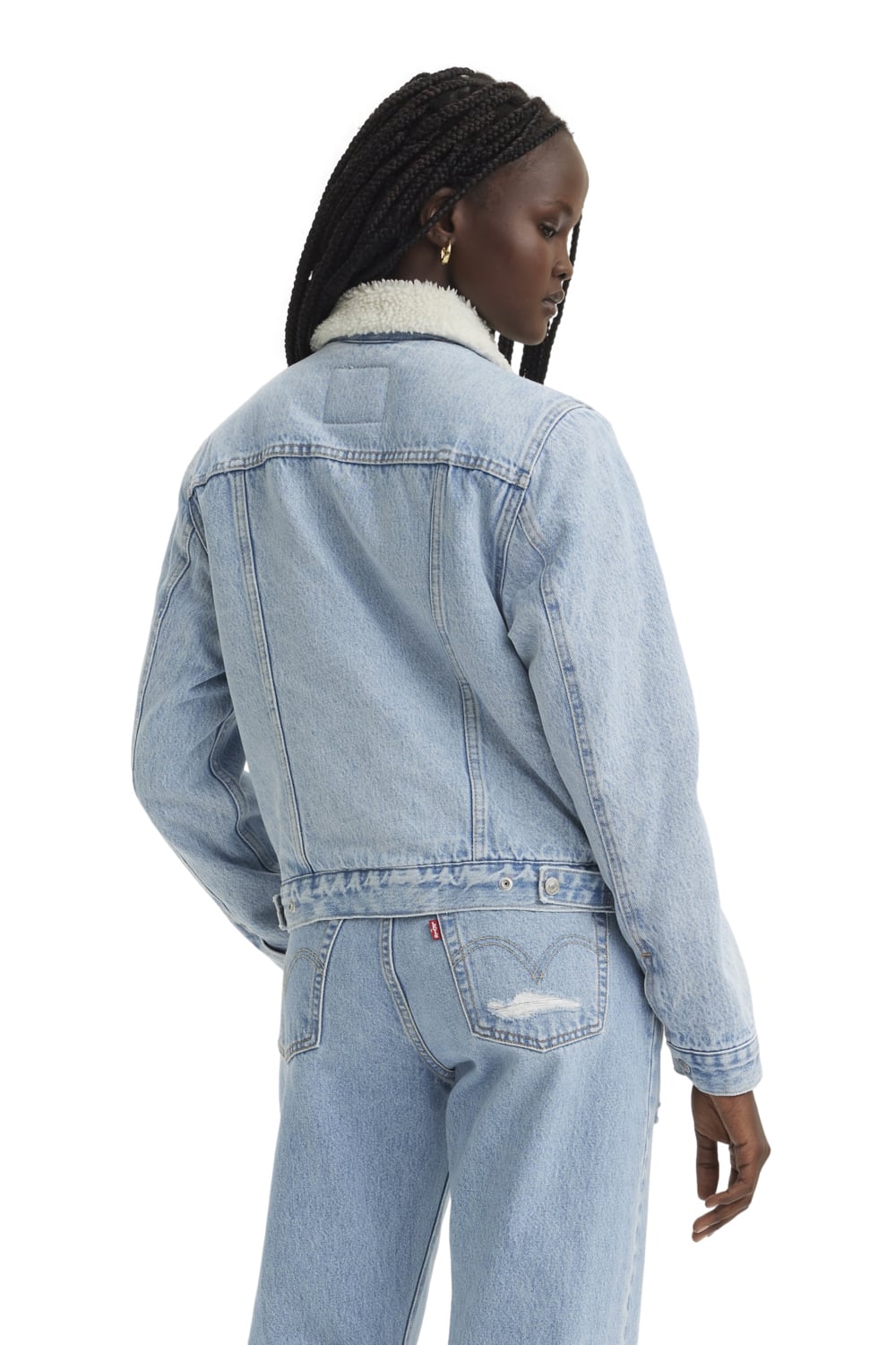 CHAQUETA MUJER SHERPA TRUCKER CELESTE LEVIS 36136-0071 - 3