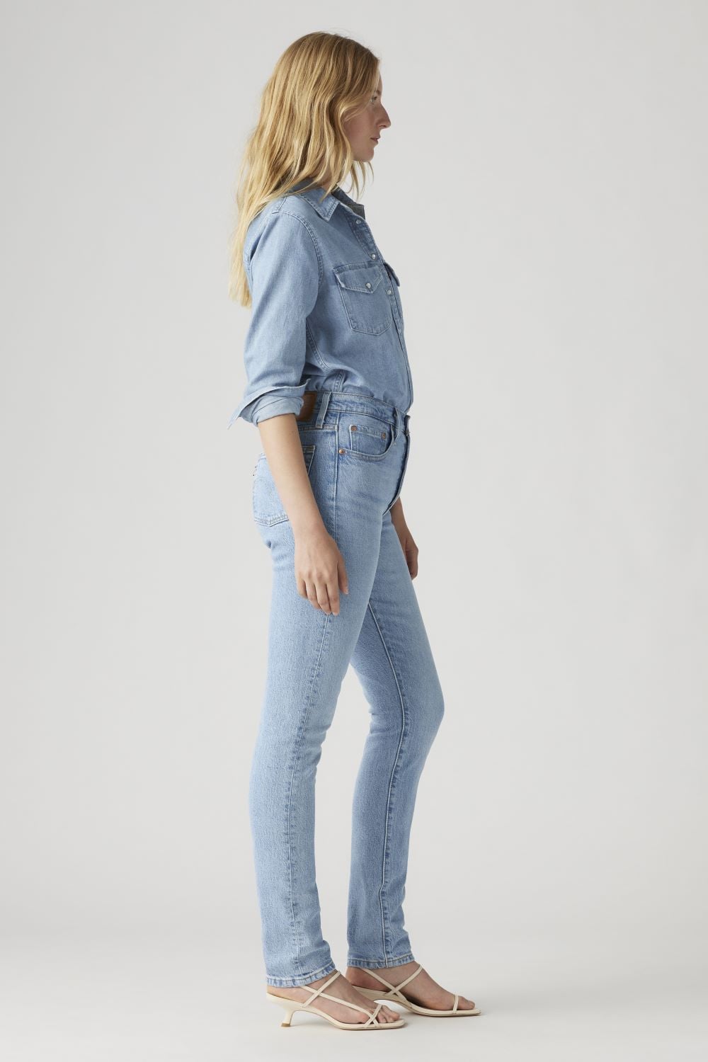 JEANS ALGODÓN MUJER LEVIS AZUL 29502-0117 501 SKINNY - 3