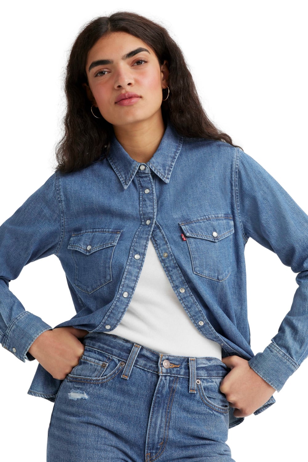CAMISA ALGODÓN MUJER LEVIS AZUL ICONIC WESTERN 16786-0017 - 3