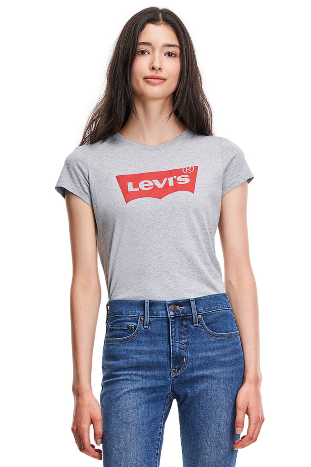 POLERA MUJER LISA LOGO GRIS LEVIS 32223-0756 - 1