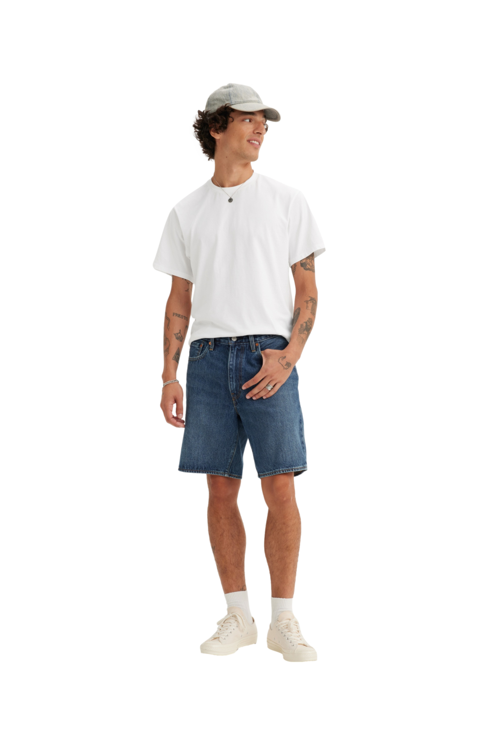 SHORTS HOMBRE 468 LOOSE AZUL LEVIS A8461-0003 - 4
