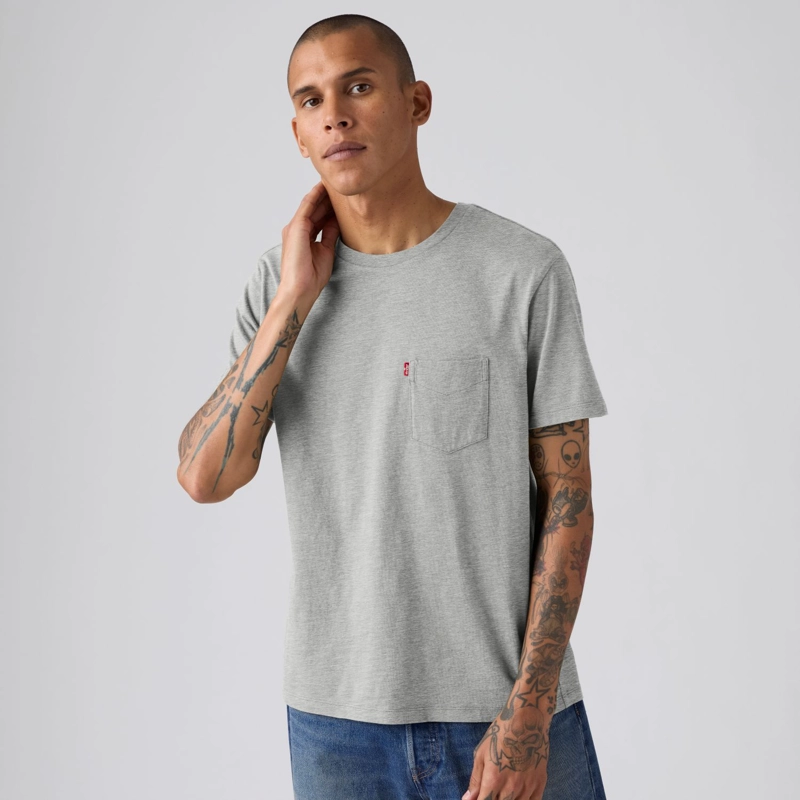 POLERA HOMBRE CLASSIC POCKET TEE GRIS LEVIS 19342-0171 - 3