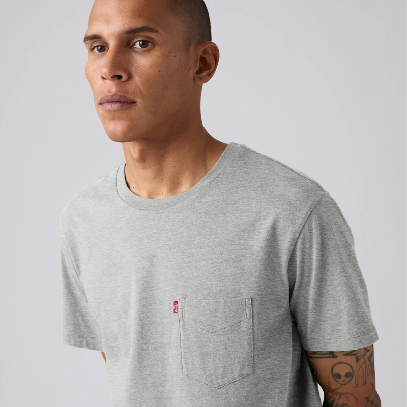 POLERA HOMBRE CLASSIC POCKET TEE GRIS LEVIS 19342-0171 - 4