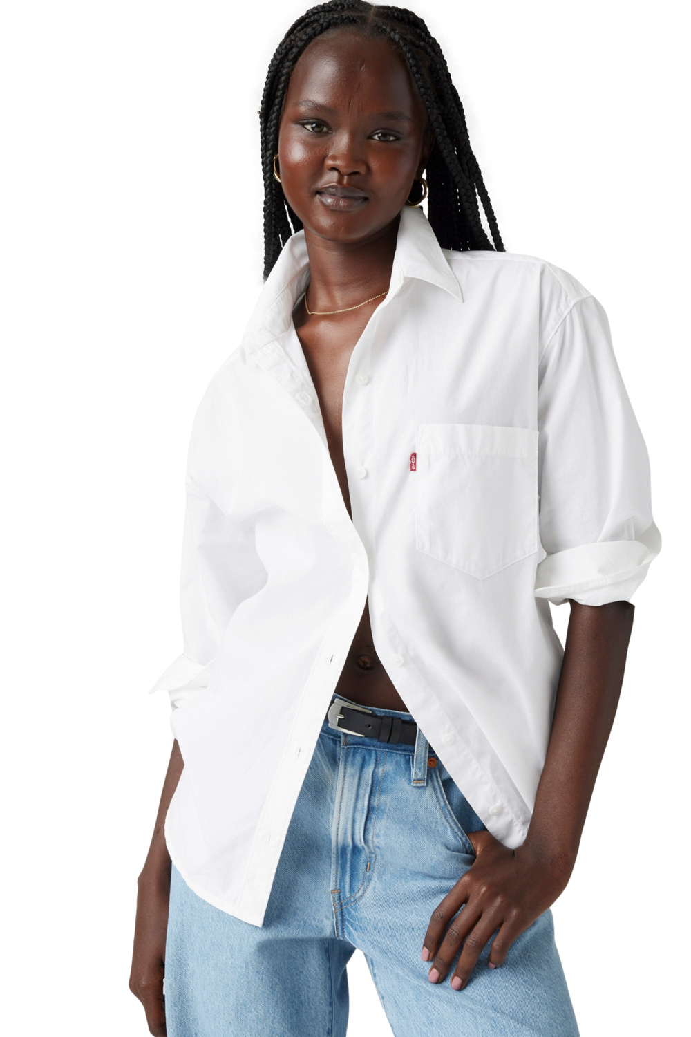 CAMISA MUJER HARLIE NEW BF SHIRT EN COLOR BLANCO LEVIS 001HM-0003 - 3