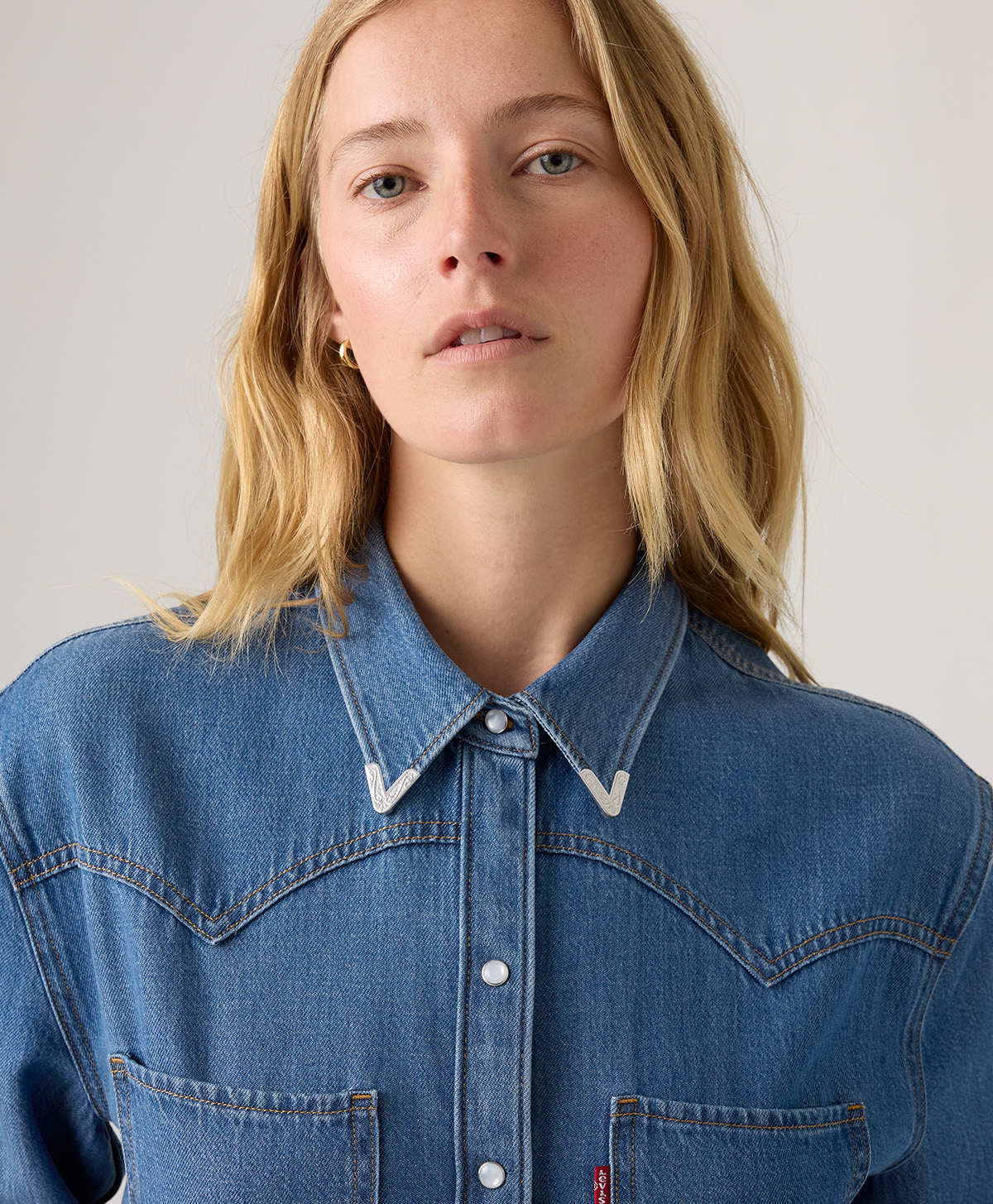 CAMISA MUJER TEODORA WESTERN AZUL LEVIS A7244-0075 - 3
