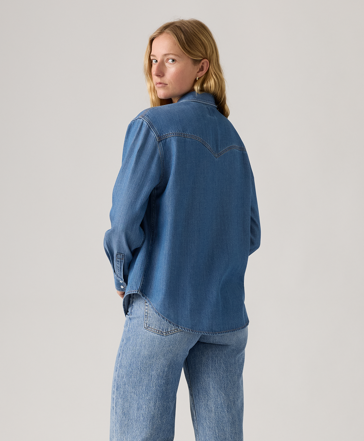 CAMISA MUJER TEODORA WESTERN AZUL LEVIS A7244-0075 - 4