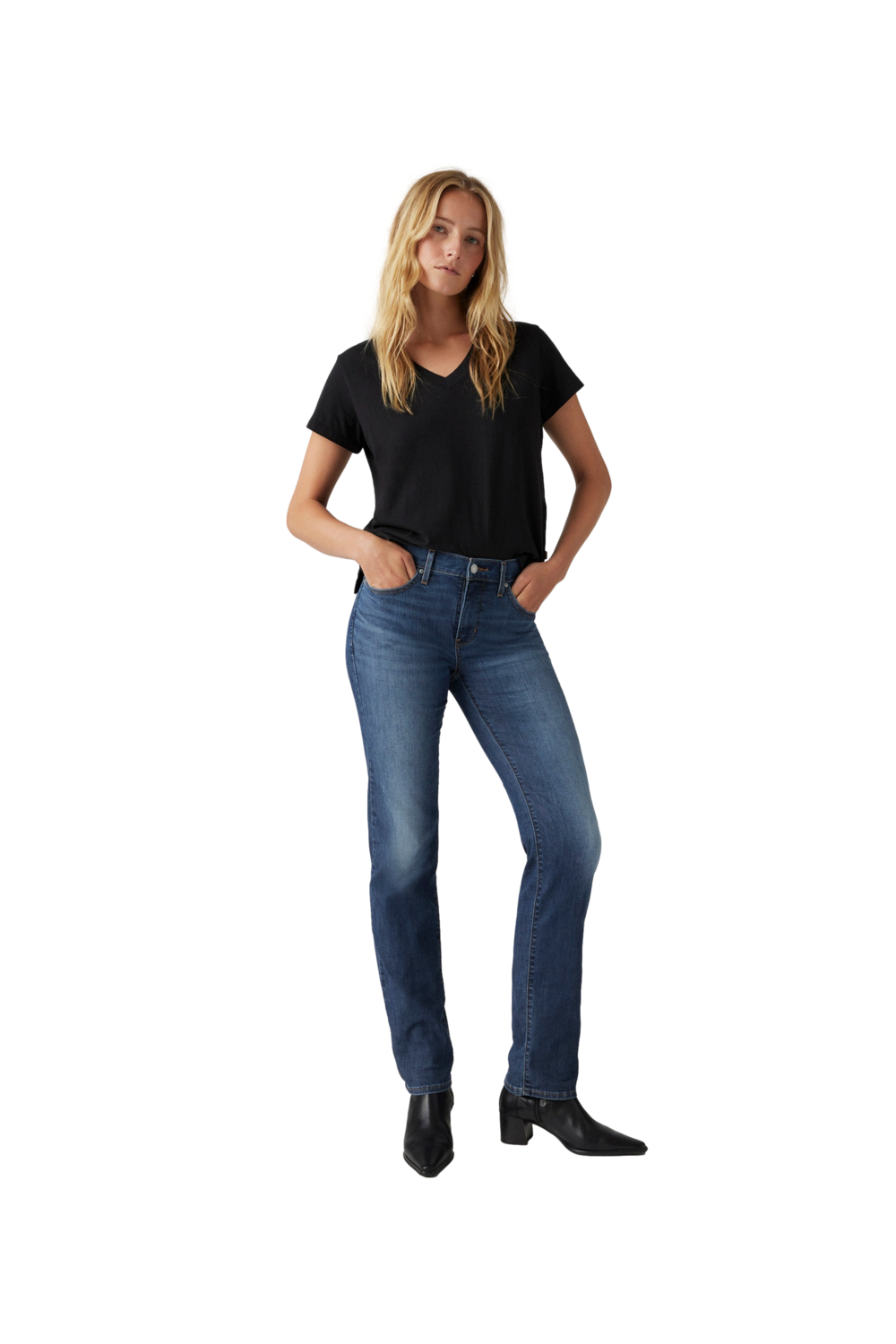 JEANS MUJER 314 SHAPING STRAIGHT AZUL LEVIS 19631-0234 - 4