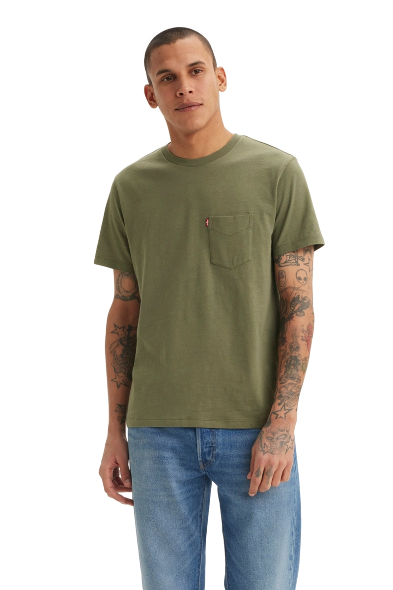 POLERA HOMBRE CLASSIC POCKET TEE VERDE LEVIS 19342-0366 - 1