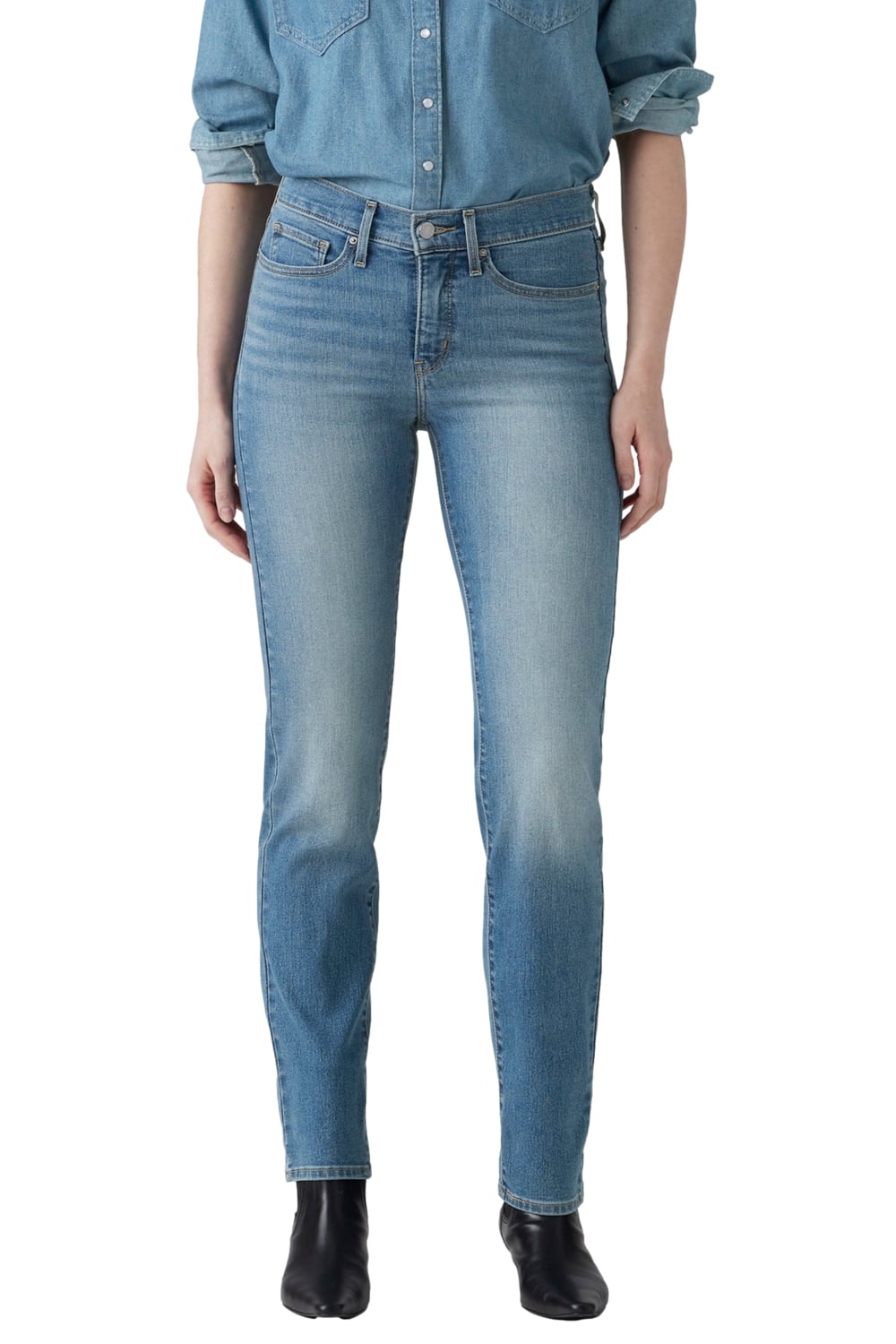 JEANS MUJER 314 SHAPING STRAIGHT CELESTE LEVIS 19631-0279 - 1