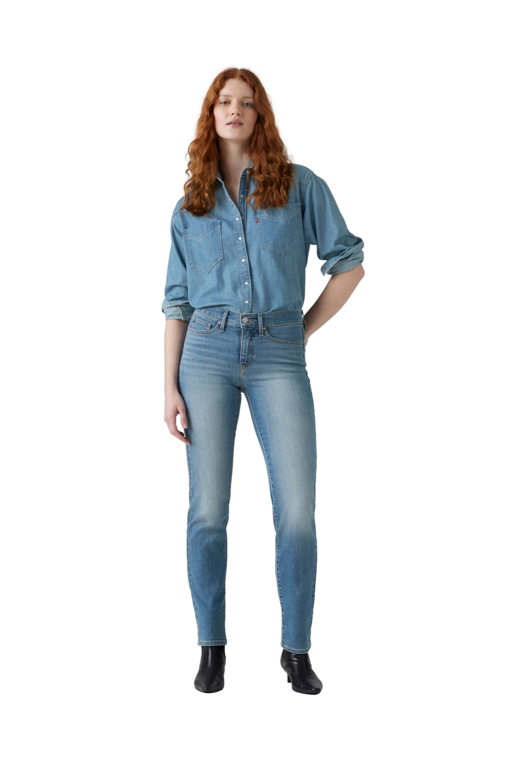 JEANS MUJER 314 SHAPING STRAIGHT CELESTE LEVIS 19631-0279 - 4