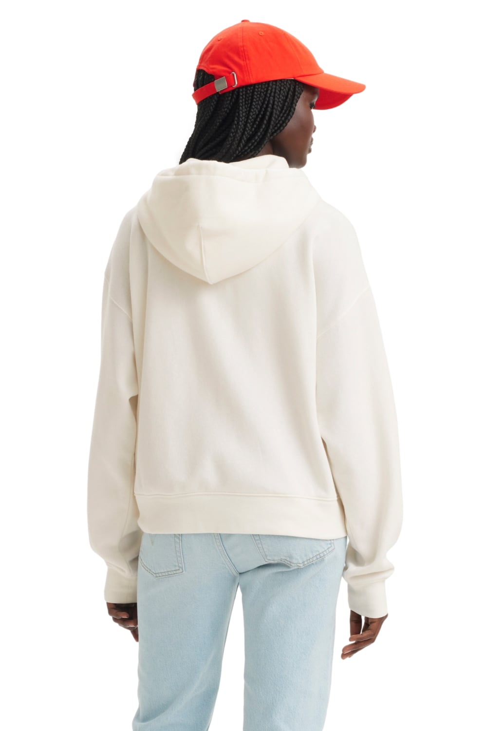POLERON MUJER EVERYDAY ZIP HOODIE BLANCO LEVIS A5945-0015 - 2