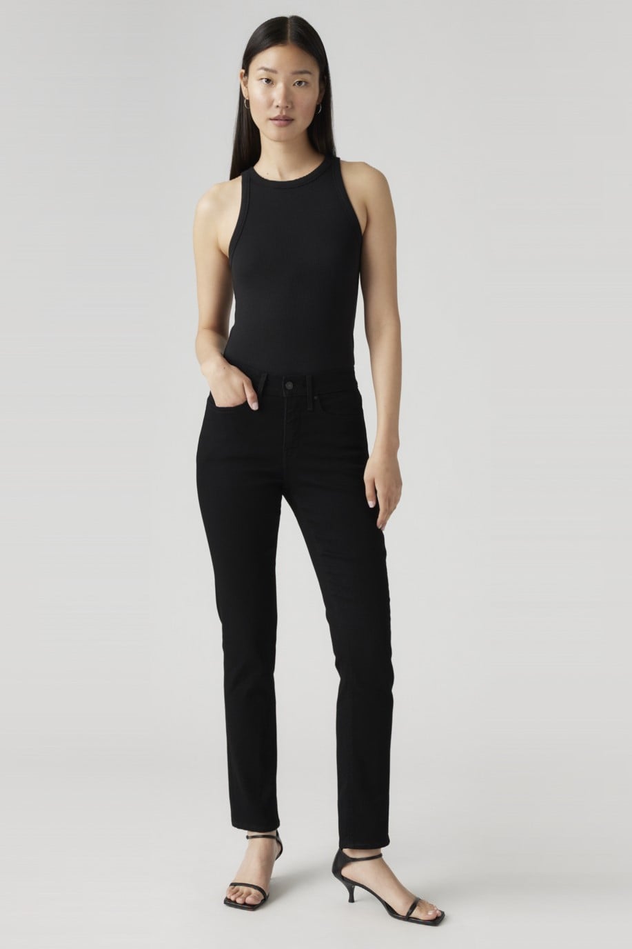 JEANS MUJER 312 SHAPING SLIM NEGRO LEVIS 19627-0237 - 4