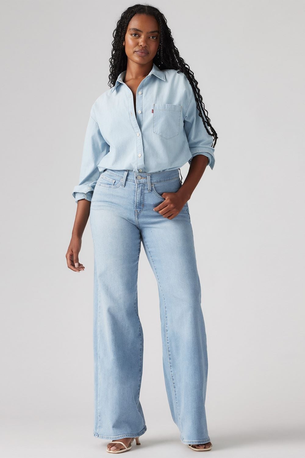 JEANS MUJER 318 SHAPING WIDE LEG CELESTE LEVIS 001PZ-0004 - 1