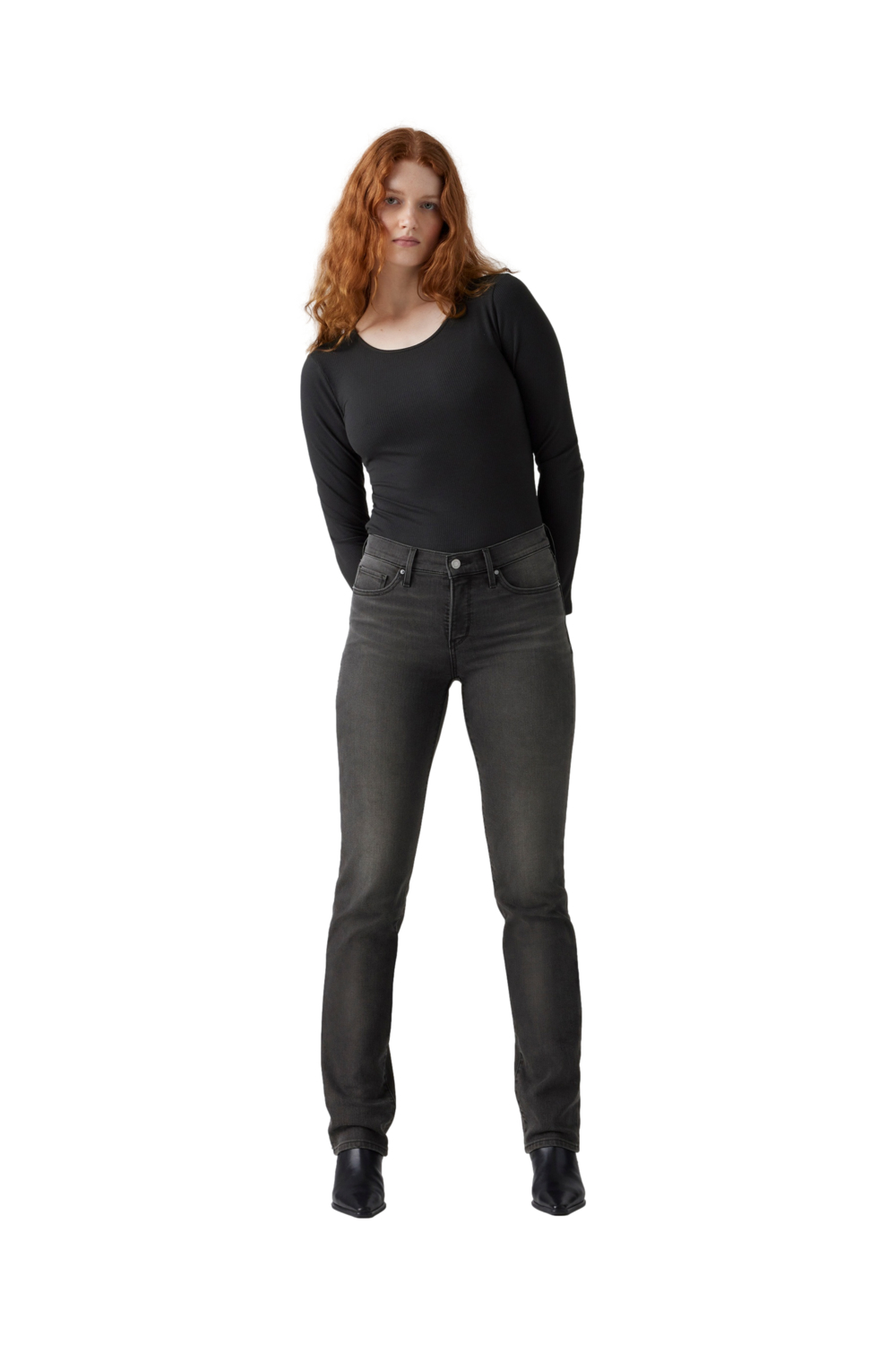 JEANS MUJER 314 SHAPING STRAIGHT NEGRO LEVIS 19631-0281 - 4