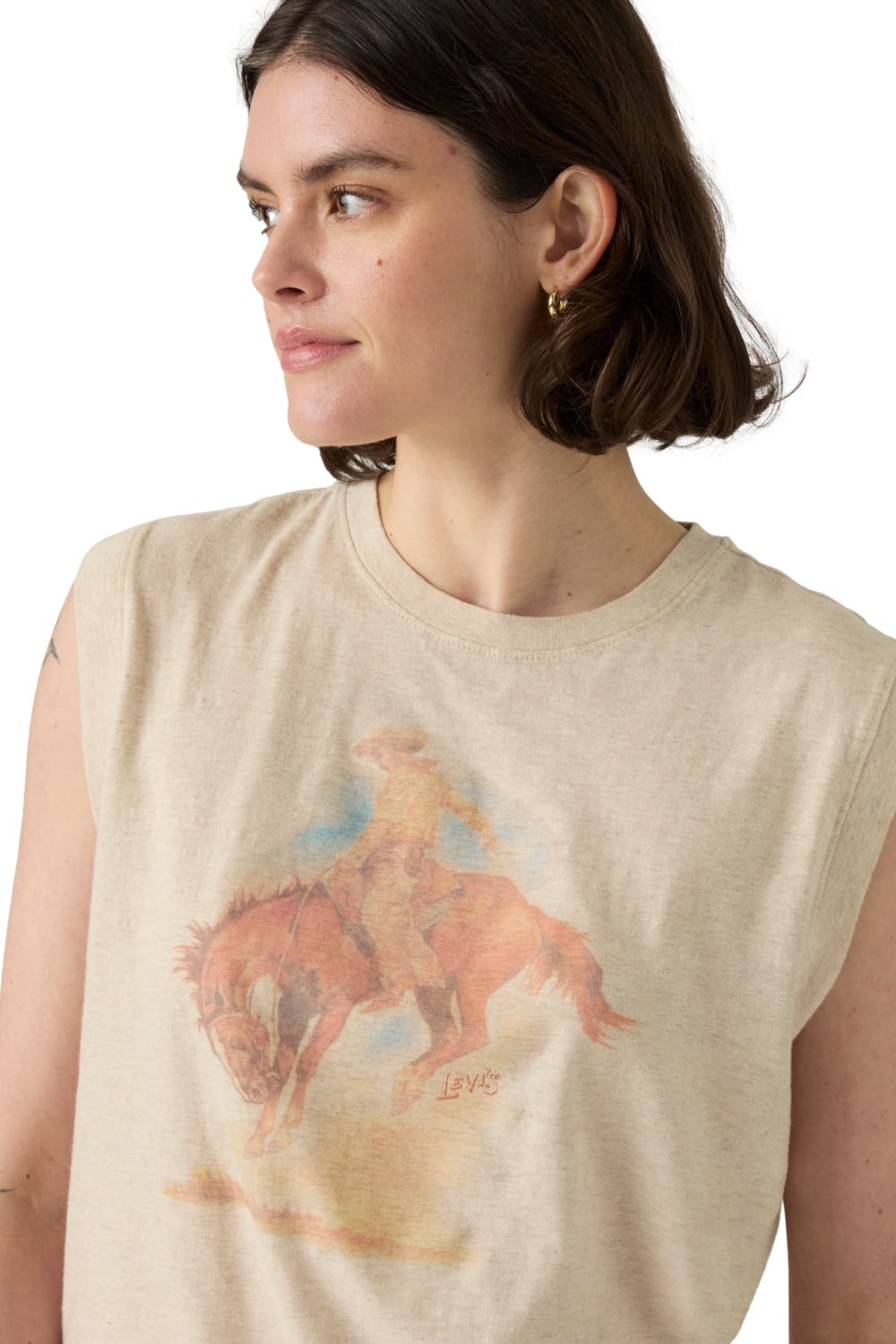 POLERA MUJER BOXY TANK BEIGE LEVIS 001MW-0004 - 4