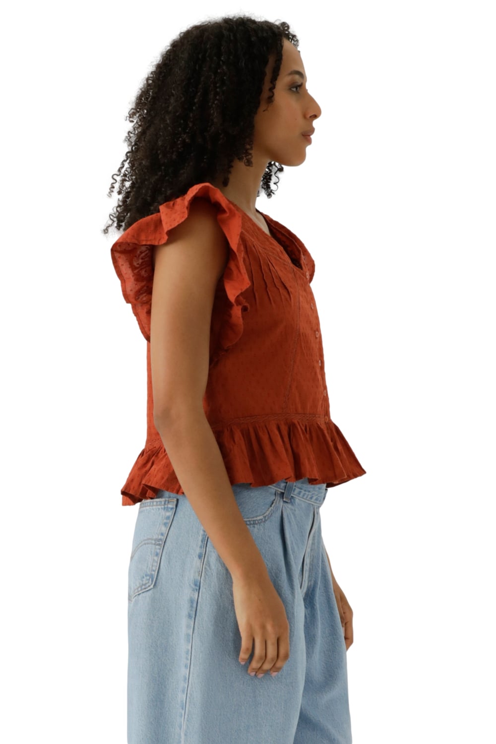 BLUSA MUJER ANISTON BLOUSE NARANJO LEVIS 001SH-0004 - 2