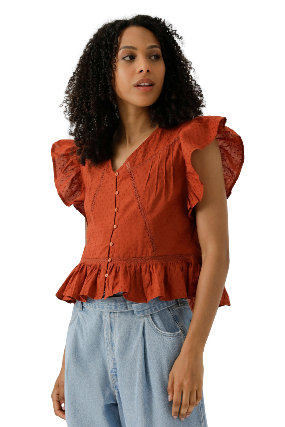 BLUSA MUJER ANISTON BLOUSE NARANJO LEVIS 001SH-0004 - 4
