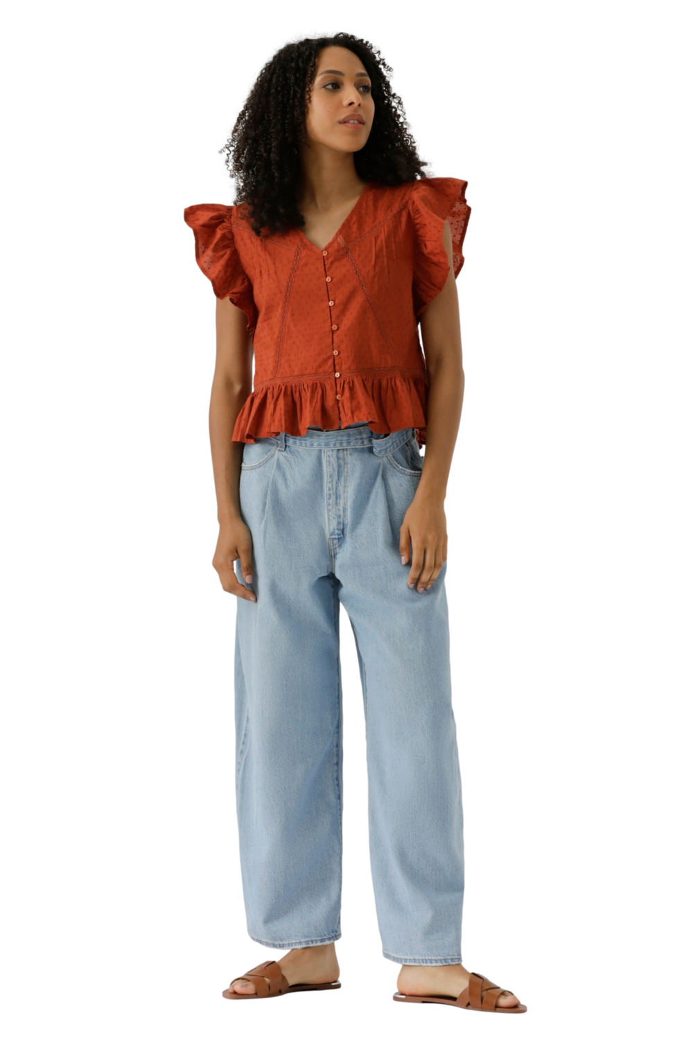 BLUSA MUJER ANISTON BLOUSE NARANJO LEVIS 001SH-0004 - 5