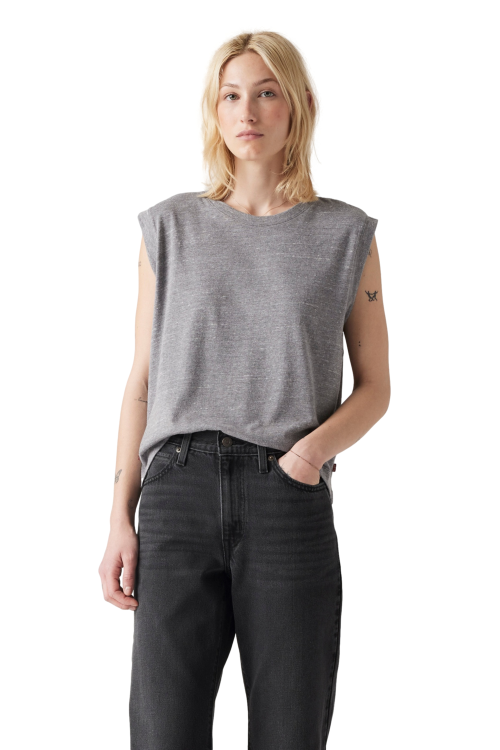 POLERA MUJER BOXY TANK GRIS LEVIS A8794-0000 - 1