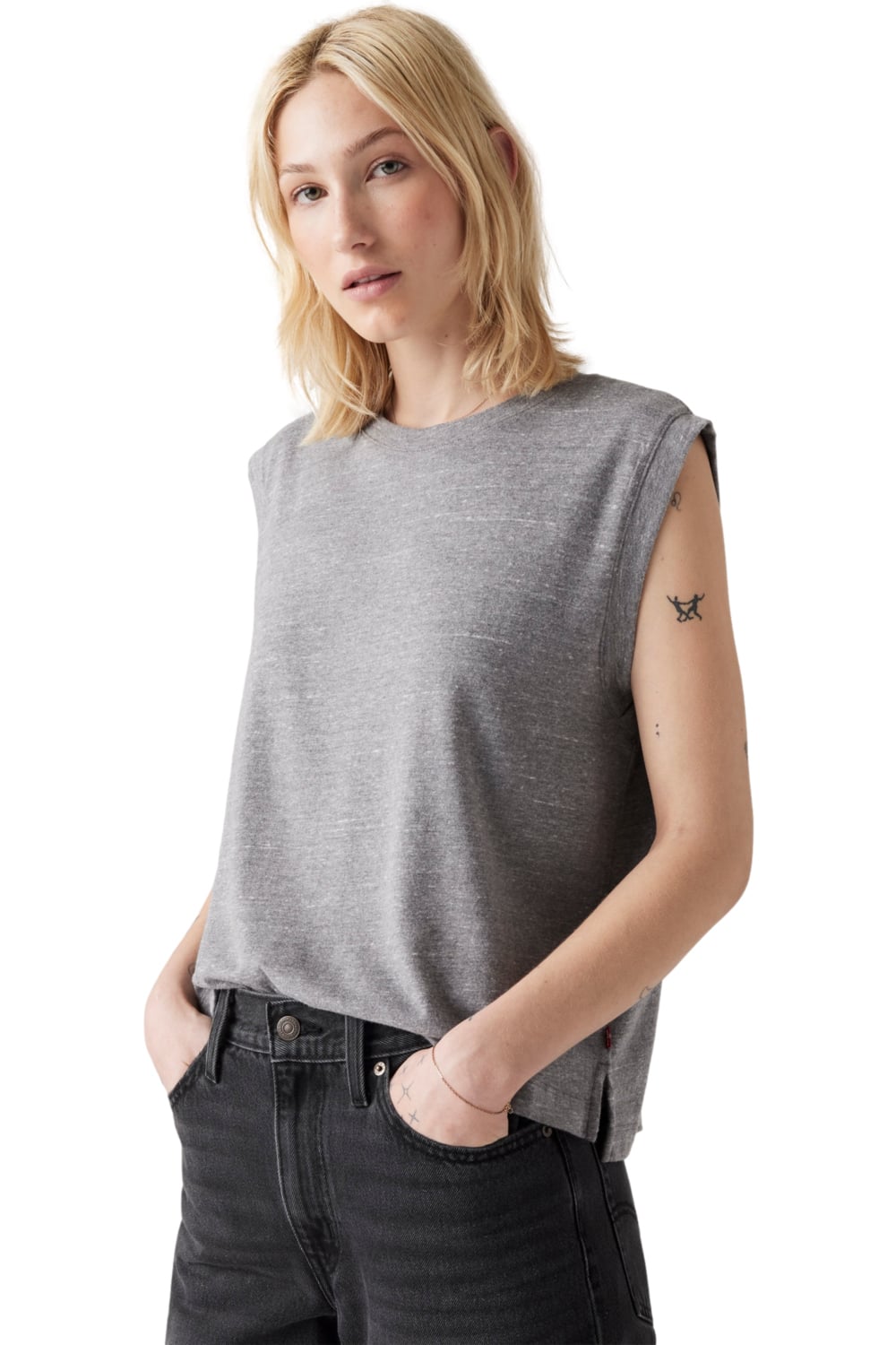 POLERA MUJER BOXY TANK GRIS LEVIS A8794-0000 - 3