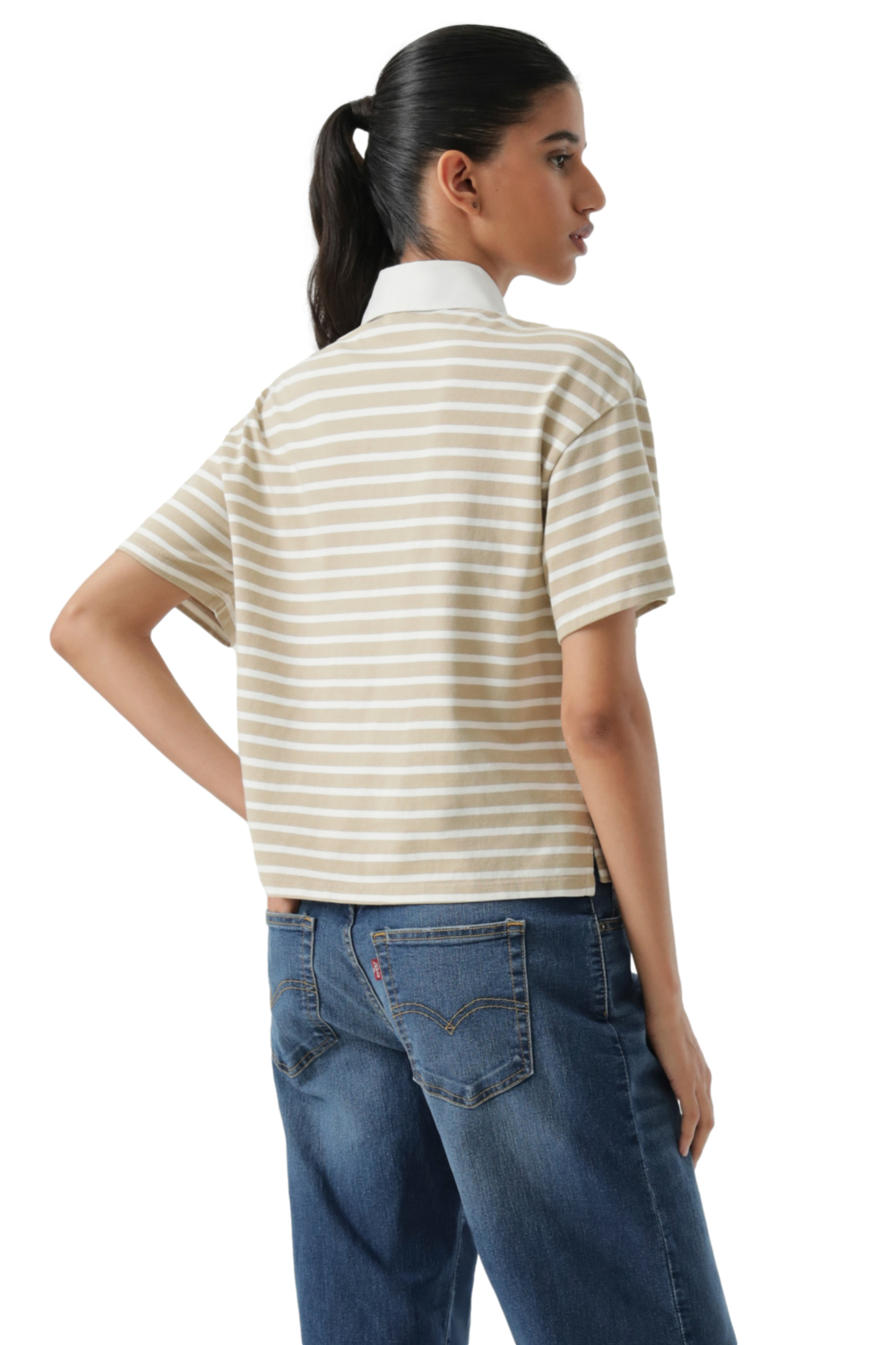 POLERA MUJER ARIES RUBGY POLO BEIGE LEVIS 004GQ-0002 - 3