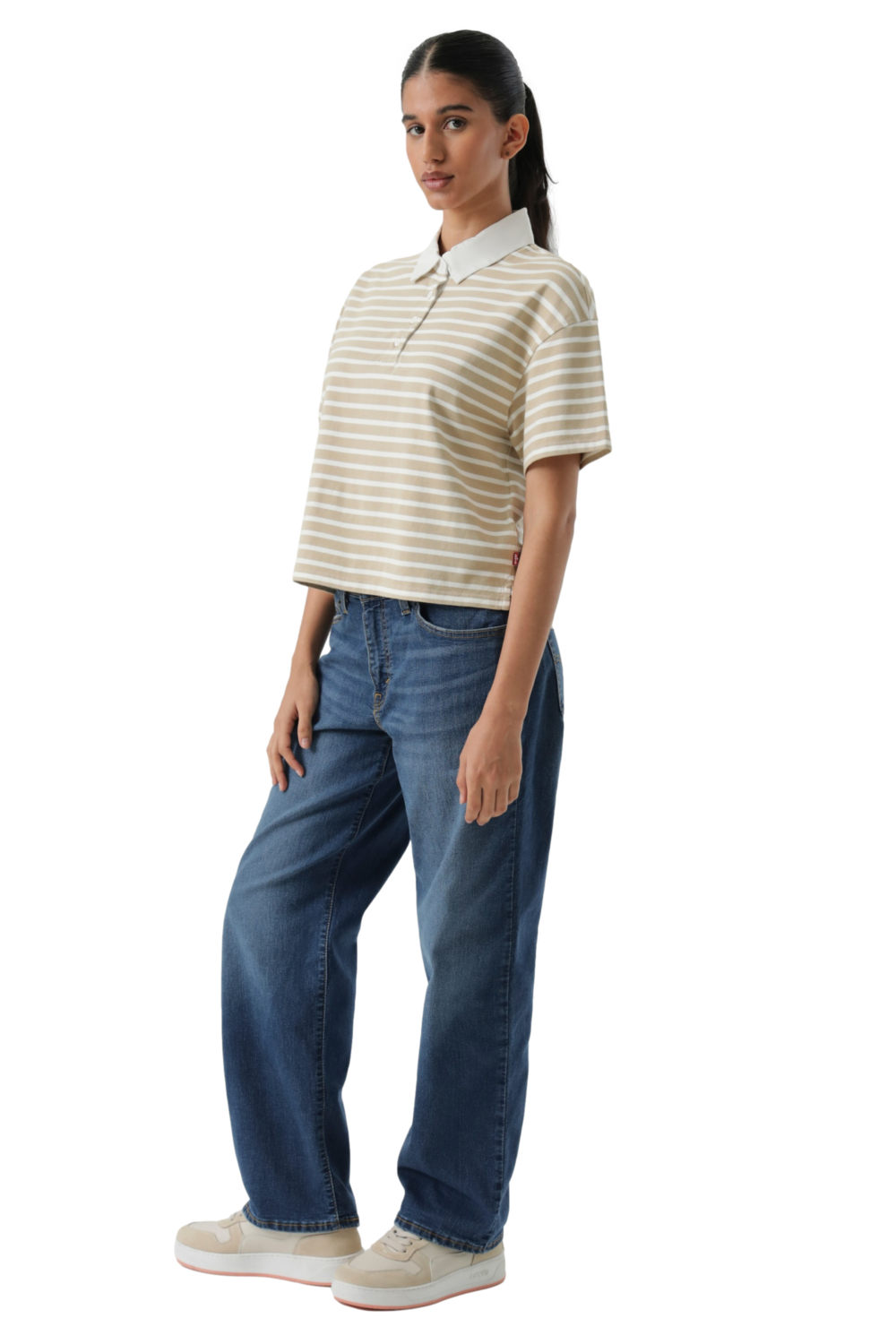 POLERA MUJER ARIES RUBGY POLO BEIGE LEVIS 004GQ-0002 - 4