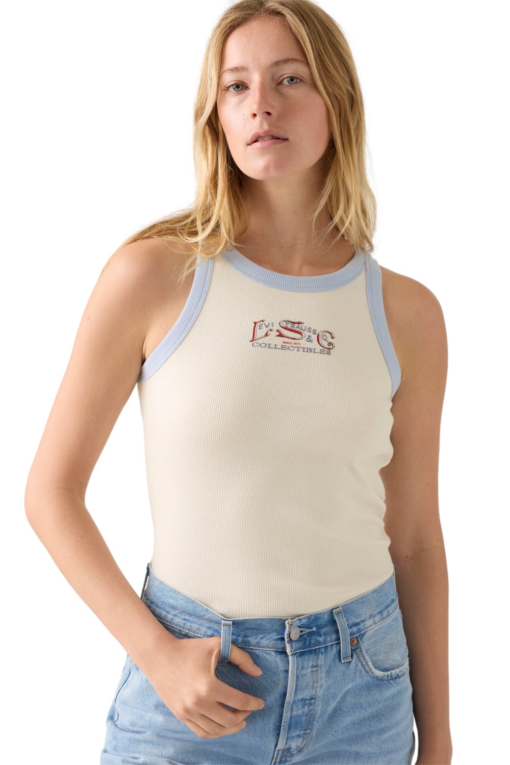 POLERA MUJER ESSENTIAL RACER TANK BLANCO LEVIS 003QP-0000 - 3