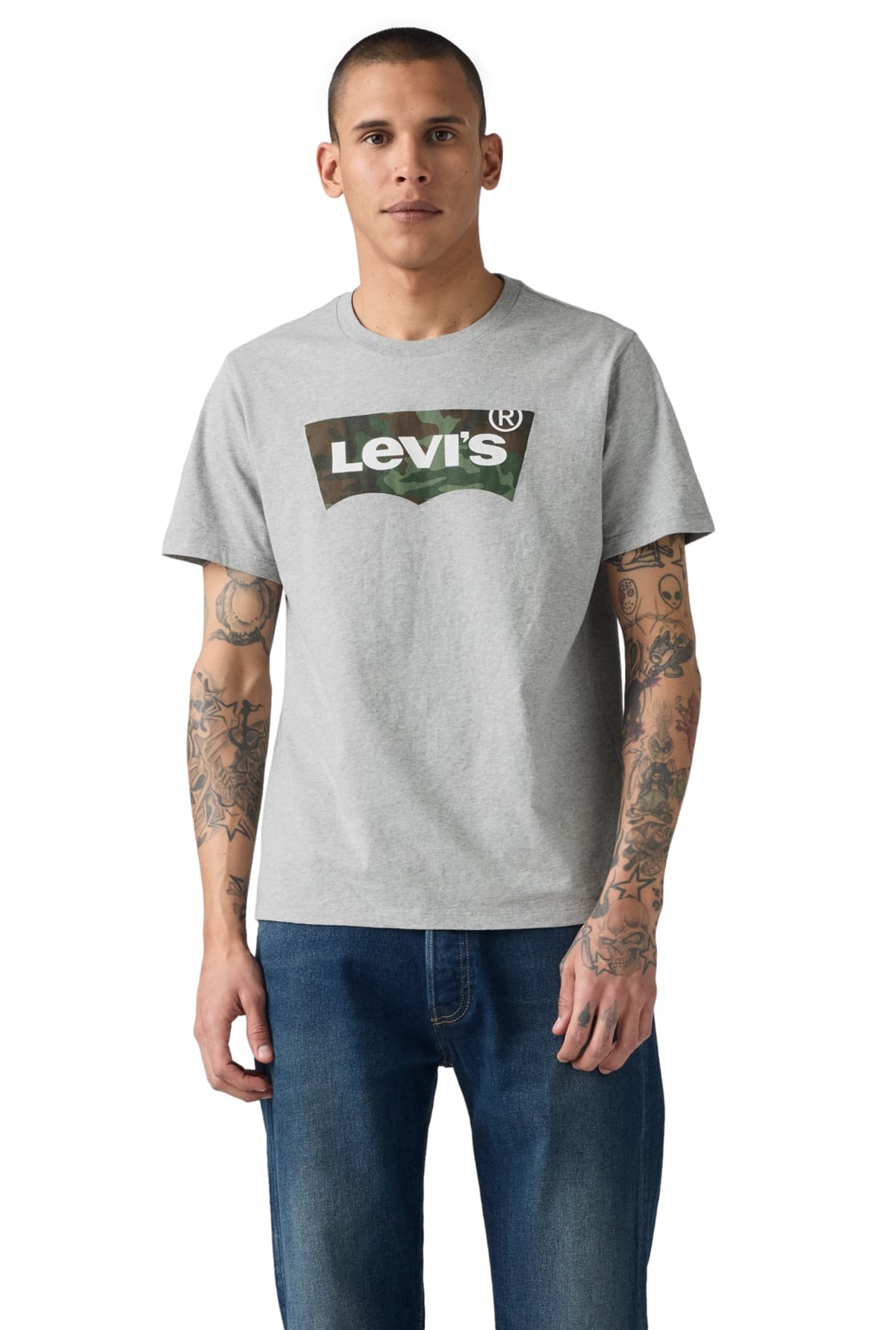 POLERA HOMBRE GRAPHIC CREWNECK TEE GRIS LEVIS 22491-1948 - 1